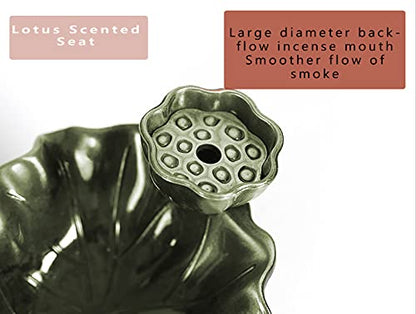 backflow Incense Burner ，Frog Incense Burner，Brass Backflow Incense Holder, Office Home Decor Aromatherapy Ornament, Yoga，Zen, Meditation, spa, Purification of The Mind（1 Package）