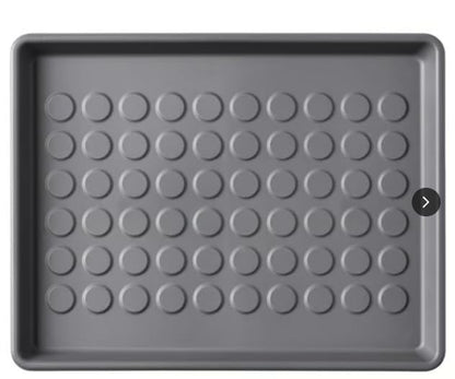 Rubber Boot Trays for Entryway, for Boots, Shoes, Sandals, Slip-on, Trays, Shoe Mats for Indoor and Outdoor Use,(1 Larger) = 28"x14"; and (2 Smaller) = 18"x14" (Set=3)