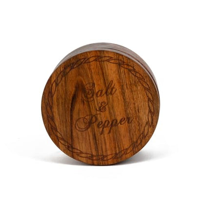 Acacia Wood Salt And Pepper Cellars With Lids Salt And Pepper Boxes Wooden Salt And Pepper Box With Lid Salt Pot Pinch Bowl Salt Box Linseed Oil Sealed 5x5x3