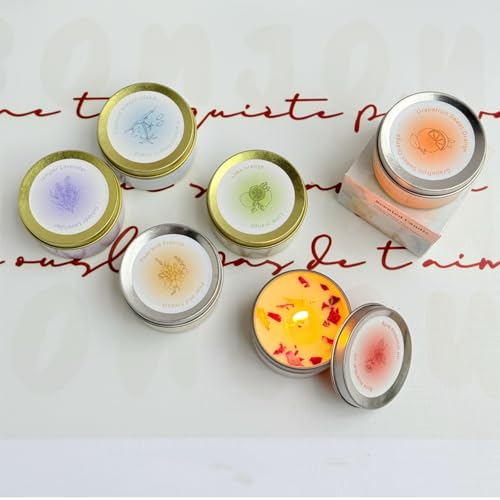 6Pack Scented Candles Set Soy Wax Aromatherapy Meditation Candles Candles for Home Scented, Ideal for Birthday, Christmas, Thanksgiving, Mother's Day