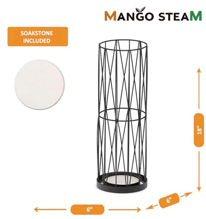 Mango Steam Pluvian Soakstone Umbrella Holder (Regular, Black) - color: Black, size: Regular Round