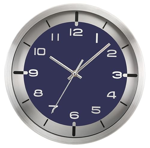 Silent Wall Clock Battery Operated,Modern Metal Wall Clock Decorative for Living Room/Kitchen/Home/Office/School,12 inch - color: Multicolor