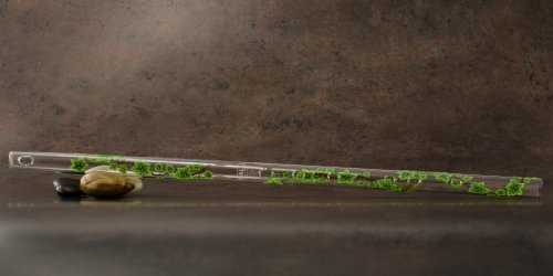 Hall Crystal Flute 22204 - Offset Glass Flute in D - Green Ivy - color: Ivy