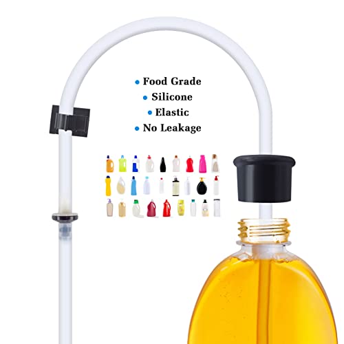 Soap Dispenser for Kitchen Sink and Extension Tube Kit, Stainless Steel Countertop SoapDispenser with 47 Inches Tube Connects Directly to Soap Bottle, Hand and Dish Soap Dispenser Pump （Black） - color: Black
