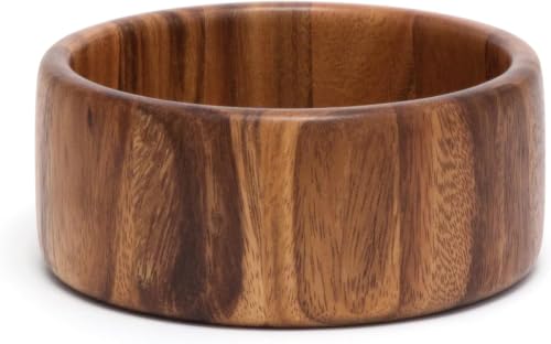 Lipper International Acacia Straight-Side Serving Bowl for Fruits or Salads, Small, 6" Diameter x 2.5" Height, Single Bowl, 29.59 fluid ounces (Pack of 12) - size: Small (Pack of 12), style: Contemporary