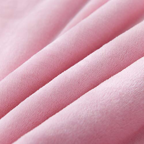 NANPIPER Fleece Blanket Reversible Sherpa Flannel Throw Blanket Super Soft Fuzzy Plush Microfiber for Bed/Couch (60"x80",Pink) - color: Pink, size: Twin