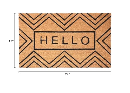 Calloway Mills Chevron Hello Doormat (17" x 29") - size: 1'5" x 2'5" (Rectangular)