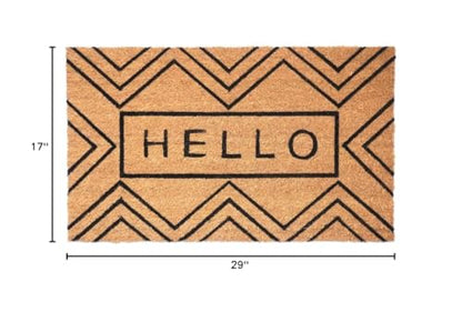 Calloway Mills Chevron Hello Doormat (17" x 29") - size: 1'5" x 2'5" (Rectangular)