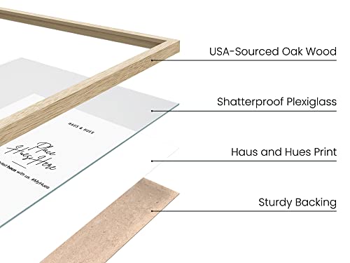 HAUS AND HUES Picture Frame, 5x7 inches, Beige Oak, Set of 6, Natural Wood Picture Frames for Wall Collage - color: Beige Oak, size: 5x7 in, style: Set of 06