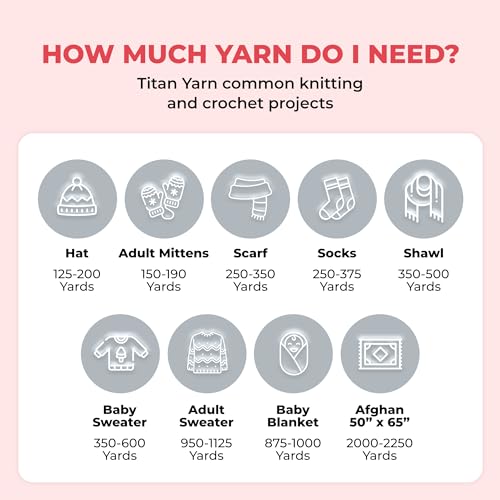 Mary Maxim Titan Bulky Yarn, Weight 5 Acrylic, Chunky Yarn for Crocheting and Knitting, Ideal for Thick, Soft Blankets, Throws, and Graph Style Sweaters, 80 Yards - Cardinal - 1 Skein - color: Cardinal