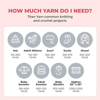Mary Maxim Titan Bulky Yarn, Weight 5 Acrylic, Chunky Yarn for Crocheting and Knitting, Ideal for Thick, Soft Blankets, Throws, and Graph Style Sweaters, 80 Yards - Cardinal - 1 Skein - color: Cardinal