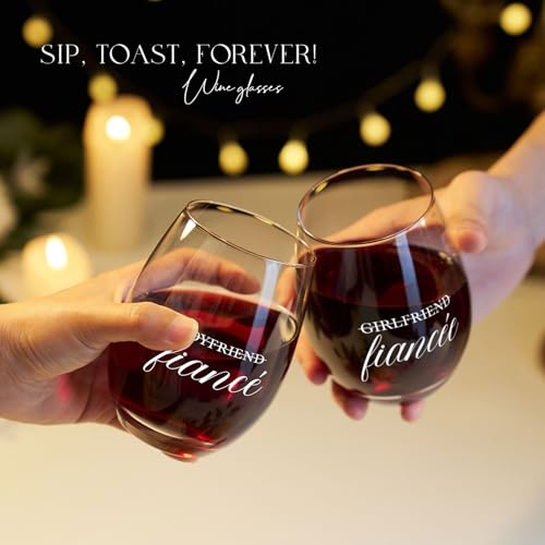 AW BRIDAL Engagement Gifts for Couples Wine Glasses Set, 2026 Fiance Gifts for Women and Newly Wed, Wedding Gift for Bride and Groom, Wine Decanter Set for Engagement and Bridal Shower - style: Wine Decanter-Fiance