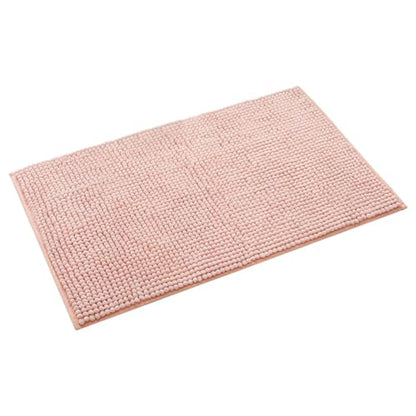 Chenilles Absorbent Bath Mat Rug Floor Carpet for Bathroom and Entryway with Nonslip Backing, Quick Drying Easy to - color: Blue 50cmx80cm