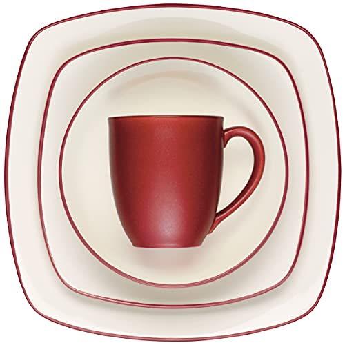 Noritake Colorwave Raspberry 4-Piece Square Place Setting, Service for 1 - color: Raspberry