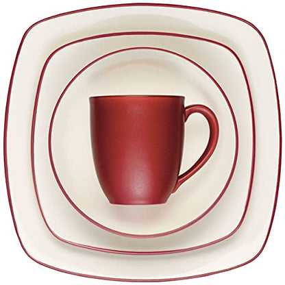 Noritake Colorwave Raspberry 4-Piece Square Place Setting, Service for 1 - color: Raspberry