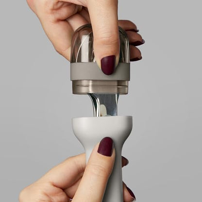 Zoku Pocket Utensil Set Stainless Steel Fork, Knife, and Spoon in Case Grey - color: Gray