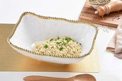 Pampa Bay Porcelain Deep Serving Bowl (Gold) - color: Gold