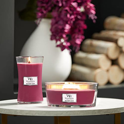 WoodWick Ellipse Scented Candle with Crackling Wick | Wild Berry & Beets | Up to 50 Hours Burn Time - color: Wild Berry, style: ELLIPSE