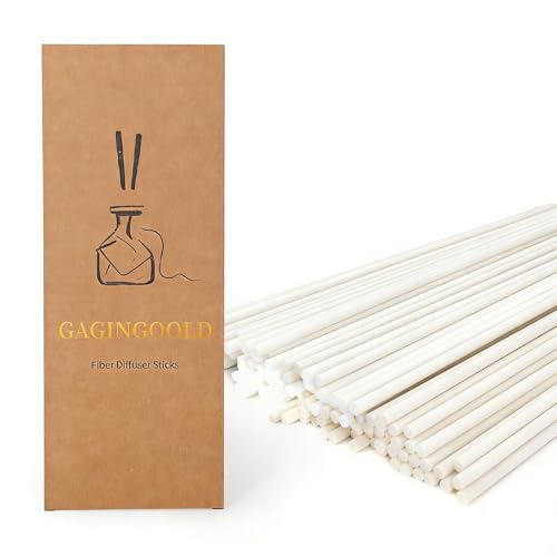 100 PCS Reed Diffuser Sticks, 11 Inch Fibre Diffuser Replacement Stick for Essential Oil Diffuser Refill, 4 mm Thick Aroma Diffuser Sticks for Home Office Bathroom Bedroom, White - color: White