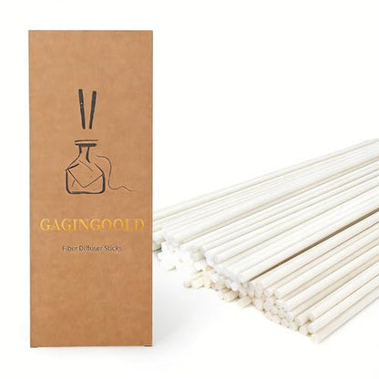 100 PCS Reed Diffuser Sticks, 11 Inch Fibre Diffuser Replacement Stick for Essential Oil Diffuser Refill, 4 mm Thick Aroma Diffuser Sticks for Home Office Bathroom Bedroom, White - color: White