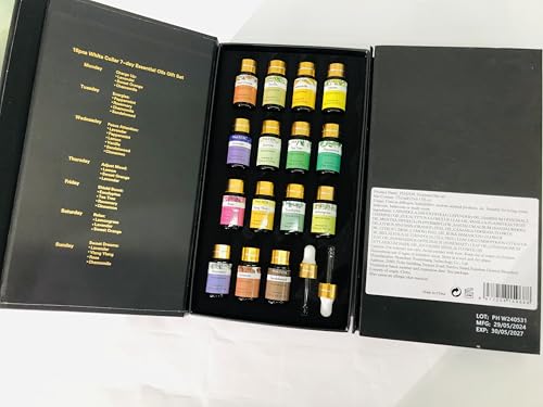 PHATOIL Essential Oils Gift Set, Aromatherapy Oil for Diffuser, Skin Care | 100% Natural and Pure, Ideal for Massage, Humidifier, Home, DIY Candle Soap Making, 15 x 5ml