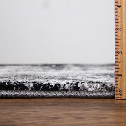 Keen Home Design Throw Rugs - 24"x36" Non-Shedding, Thick Pile Abstract Rugs for Kitchen, Living Room, Bedroom, Dining Room, Entryway - Size: 2' x 3', Abstract Black - color: Abstract Black, size: 2' x 3' (Rectangular)