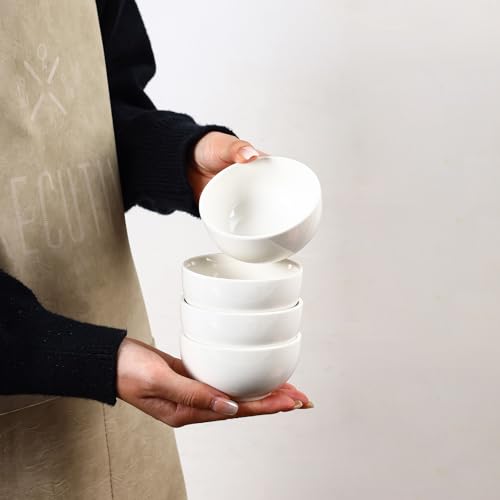 Selamica Ceramic Dipping Bowls 4 oz, Mini Dip Bowls Set of 6 for Sauce, Condiment, Side Dish, Charcuterie Board, Microwave Dishwasher Safe, White - color: White, size: 4 Oz
