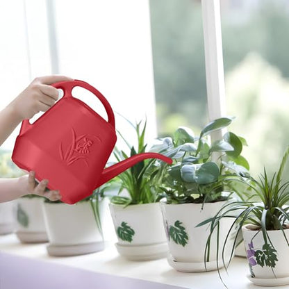 Plant Watering Can - 1/2 Gallon - Wine Red | With Long Spout for Watering-Home Indoor and Outdoor Garden - color: Wine Red
