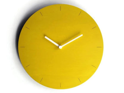 Minimalist Wooden Wall Clock, Modern Round Silent Non-Ticking Clock, Natural Wood Decorative Clock for Living Room Bedroom Office, 12 Inch