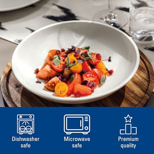 Villeroy & Boch Artesano Original 16 Piece Dinnerware Set, Creamy White | Premium porcelain dinnerware set, made in Germany, dishwasher and microwave safe, a wedding registry set