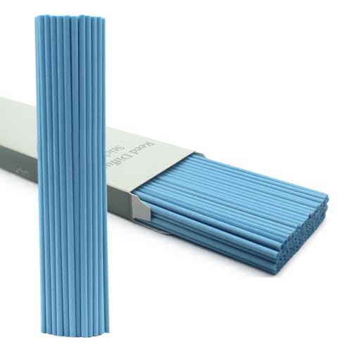 100PCS Reed Diffuser Sticks, 12 Inch Rattan Fiber Sticks Essential Oil Aroma Diffuser Sticks,Long-Lasting Diffuser Replacement Sticks (Blue) - color: Blue, size: 12inch