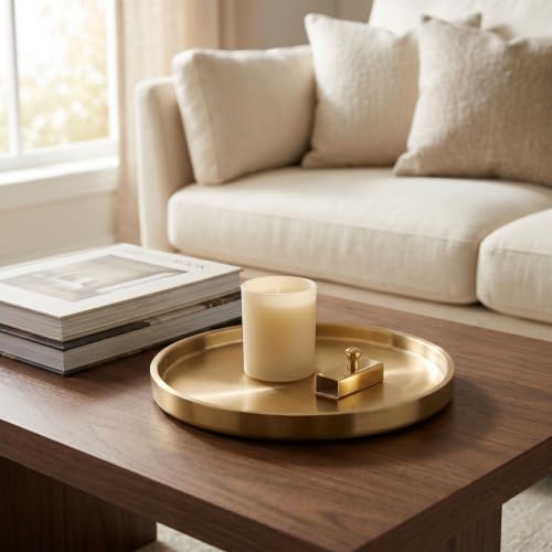 Kichvoe 2pcs Small Gold Key Holder Bowl for Entryway Table, Stainless Steel Ring Holder Tray with Dedicated Sections for Keys and Jewelry, Polished Surface, Minimalist Modern Decorative
