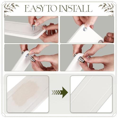 Kitchen Soap Dispenser Set, 2 Pcs 16 oz Clear Glass Bottles with Pump, Instant Dry Diatomite Tray Waterproof Labels Dish Brush and Holder Non-Slip Base for Kitchen and Bathroom(White)
