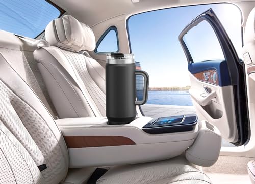 Meoky 40 oz Tumbler with Handle and Straw, Insulated Tumbler with Lid and Straw, Stainless Steel Travel Mug, Keeps Cold for 34 Hours, 100% Leak Proof, Fits in Car Cup Holder (Night) - color: Night, size: 40 Ounces