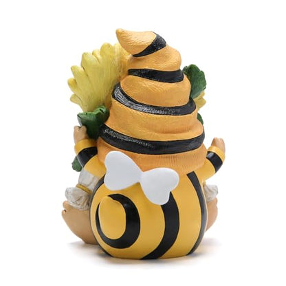 Hodao Gnome Figurine Decorations Indoor Home Decor Sweet Life Bee Gnome - The Sweetness and Warmth of Nature - Summer Garden Patio Gnome Sculpture Decorations (Bees gnome) - style: Whimsical