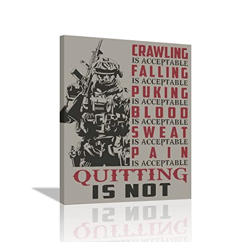 American Military Army Wall Art Retro Soldiers Motivational Wall Decor American Canvas Prints Artwork Vintage Inspring Patriotic Pictures Home Decor Framed Ready to Hang for Home Office 12"x16" - color: vintage soldier, size: 12"L x 16"W