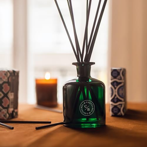 Castelbel Reed Diffuser Set Portuguese Tile Fragrance Luxury Elegant Home-Decor Oil Based Long-Lasting Aroma (250 ML, Green Sencha)