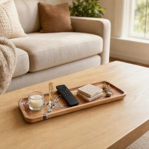 Resin Inlay Acacia Charcuterie Cheese Trays 3 Pack 14x5.5 in | Solid Natural Acacia Wood, Food Safe & Durable. Versatile home tray, simple to clean, wonderful gift for all celebrations. - color: Resin 14"*3pcs