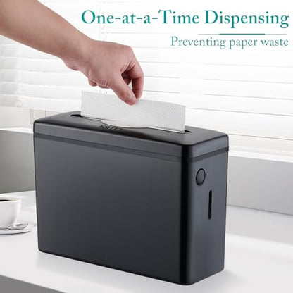 Paper Towel Dispenser Countertop,Non-Slip Base,Black-S | Multifold Trifold Z-Fold Paper Towel Holder, Hand Towel Dispenser for Kitchen Bathroom Commercial,Single Sheet Dispensing - color: Black-s