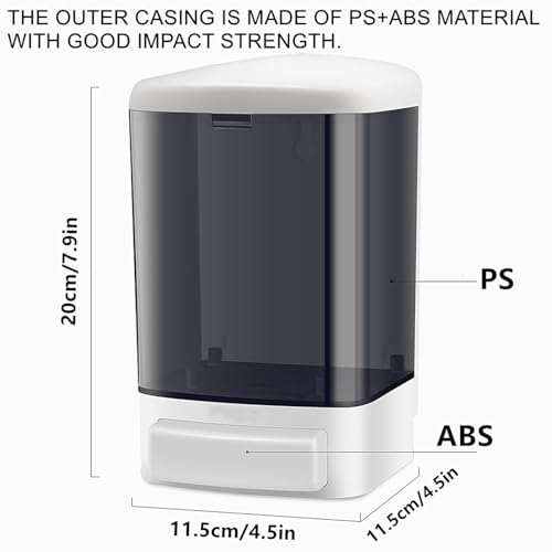6-Pack Soap Dispenser Wall Mount 1000ml (33.8oz) –Commercial Heavy-Duty Plastic Liquid Dispenser for Soap,Shampoo, Hand Sanitizer– Manual Pump for Bathroom, Kitchen, Restaurant,Hotel (1000ml) - size: 6Pack-1000ml