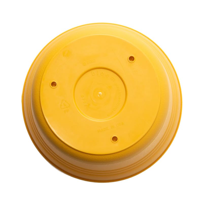 Bloem Saturn Planter w/Saucer (SP1023), Earthy Yellow, 10" - color: Earthy Yellow, size: 10"