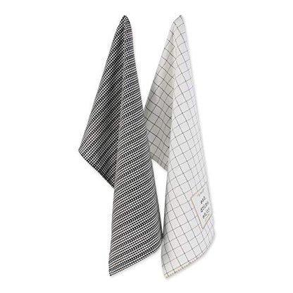 DII Home Sweet Farmhouse Kitchen Collection, Potholder/Oven Mitt/Dishtowel Set, Black, 4 Count - color: Black, size: Potholder/Oven Mitt/Dishtowel Set