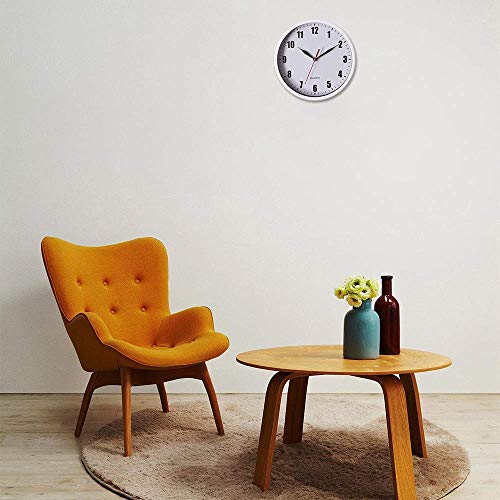 SAC SMARTEN ARTS 8" Silent Quartz Wall Clock Non-Ticking Digital Clock - color: 01 White