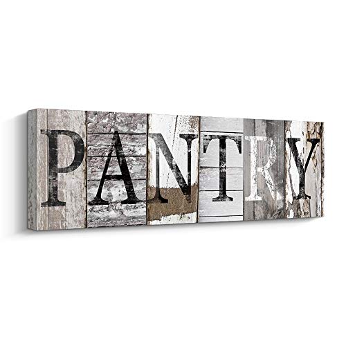 Pinetree Art Pantry Sign Kitchen Decor Canvas Prints Decorative Signs (With Solid Wood Inner Frame) (Pantry, 6 x 17 inch) - color: Pantry, size: 17"L x 6"W