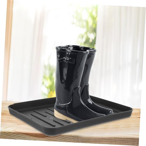 Levemolo 2pcs Shoe Pads Plastic Shoe Tray Raised Edge Heavy Duty Boot Mat for Garage Entryway Pet Feeding Trays Multi-use