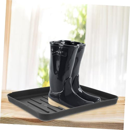 Levemolo 2pcs Shoe Pads Plastic Shoe Tray Raised Edge Heavy Duty Boot Mat for Garage Entryway Pet Feeding Trays Multi-use