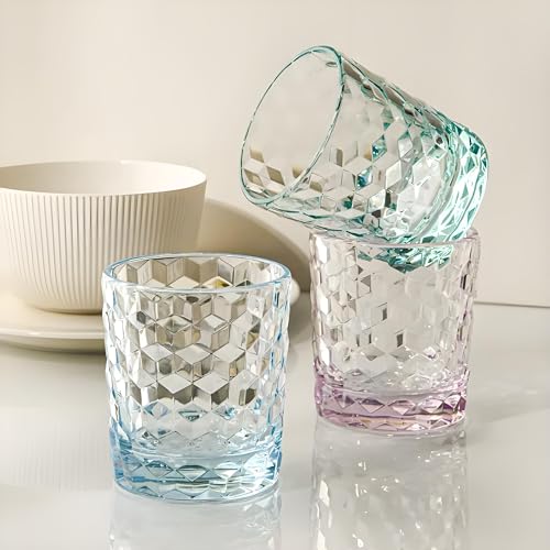 8 Oz Unbreakable Tritan Drinking Glasses Shatterproof Acrylic Glasses Drinkware BPA Free Hard Plastic Cups Reusable Kitchen Water Glasses Drinking Set of 6 (Light Blue) - color: Light Blue