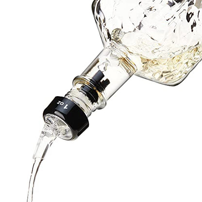 TRUE Measured Pour Spouts for Liquor Bottles Alcohol Pouter Spouts Home bar Liquor Pourers, 0.5oz, 1oz, 2 oz, Set of 6 - size: 0.5-2oz (set of 6)