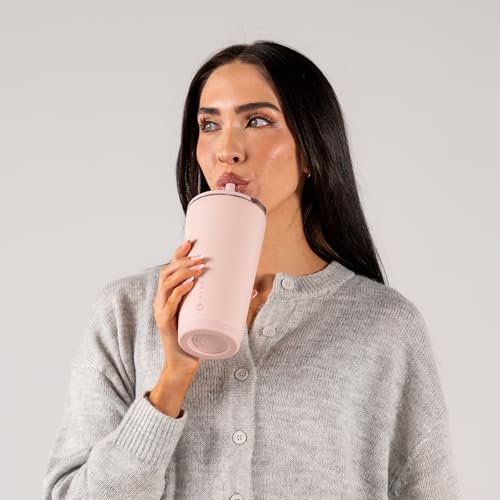HydroJug Everyday Tumbler 20 oz, Ceramic-Lined Straw Cup, Dusty Rose - color: Dusty Rose, size: 20 Ounces