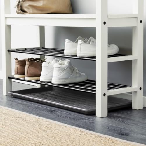 Indoor Outdoor Shoe Tray, 28 x 14 inches, Gray, Using a Shoe mat Protects Your Floor from Dirt and Gravel